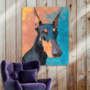 Doberman Sunset Watch - Luxury Wall Art