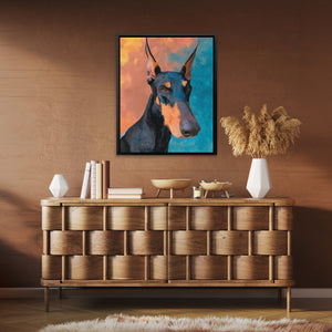 Doberman Sunset Watch - Luxury Wall Art