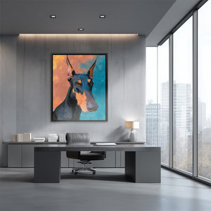 Doberman Sunset Watch - Luxury Wall Art