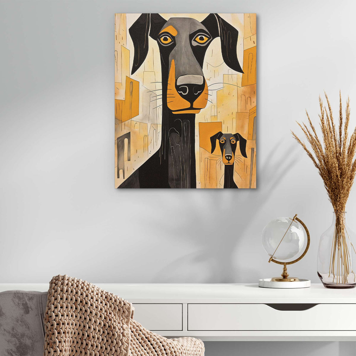 Doberman&#39;s Love - Luxury Wall Art