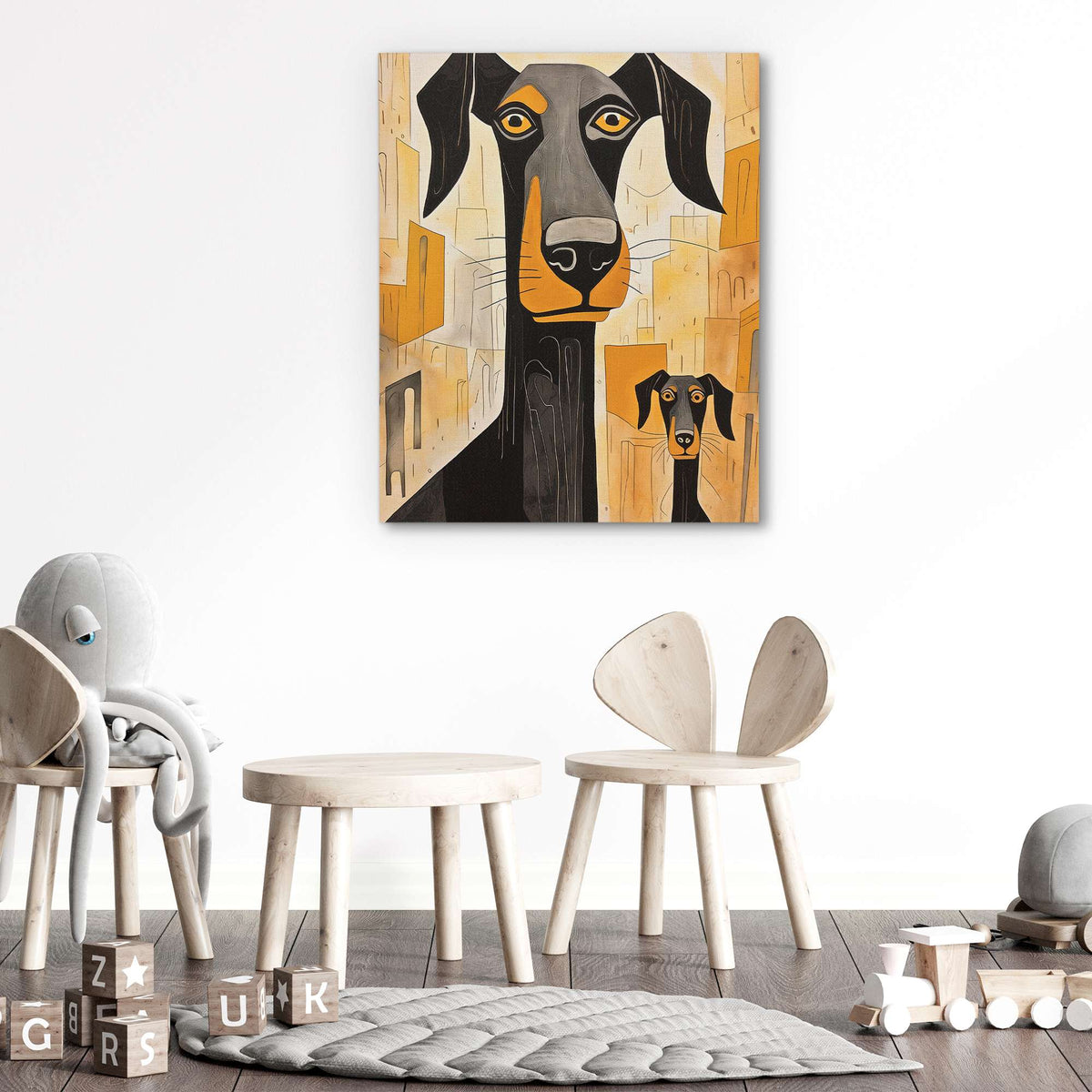 Doberman&#39;s Love - Luxury Wall Art