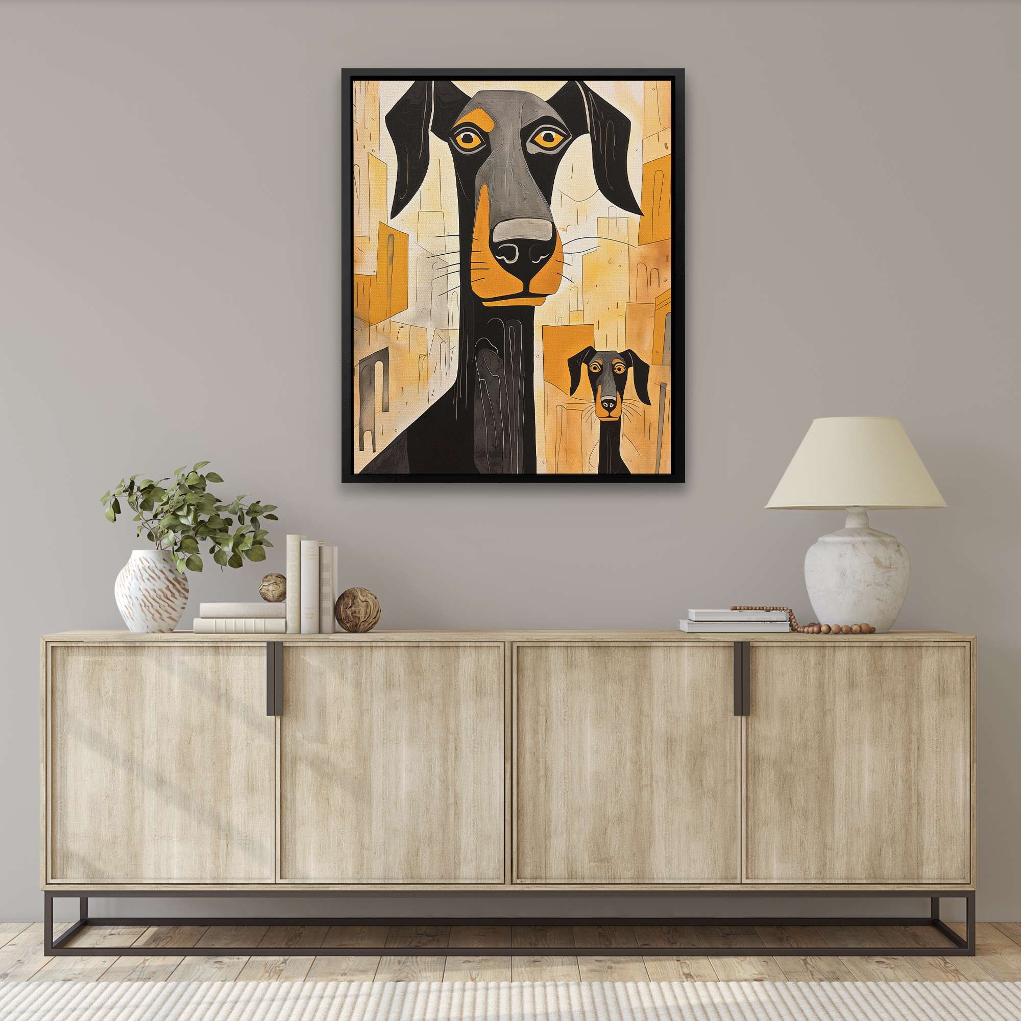 Doberman's Love - Luxury Wall Art