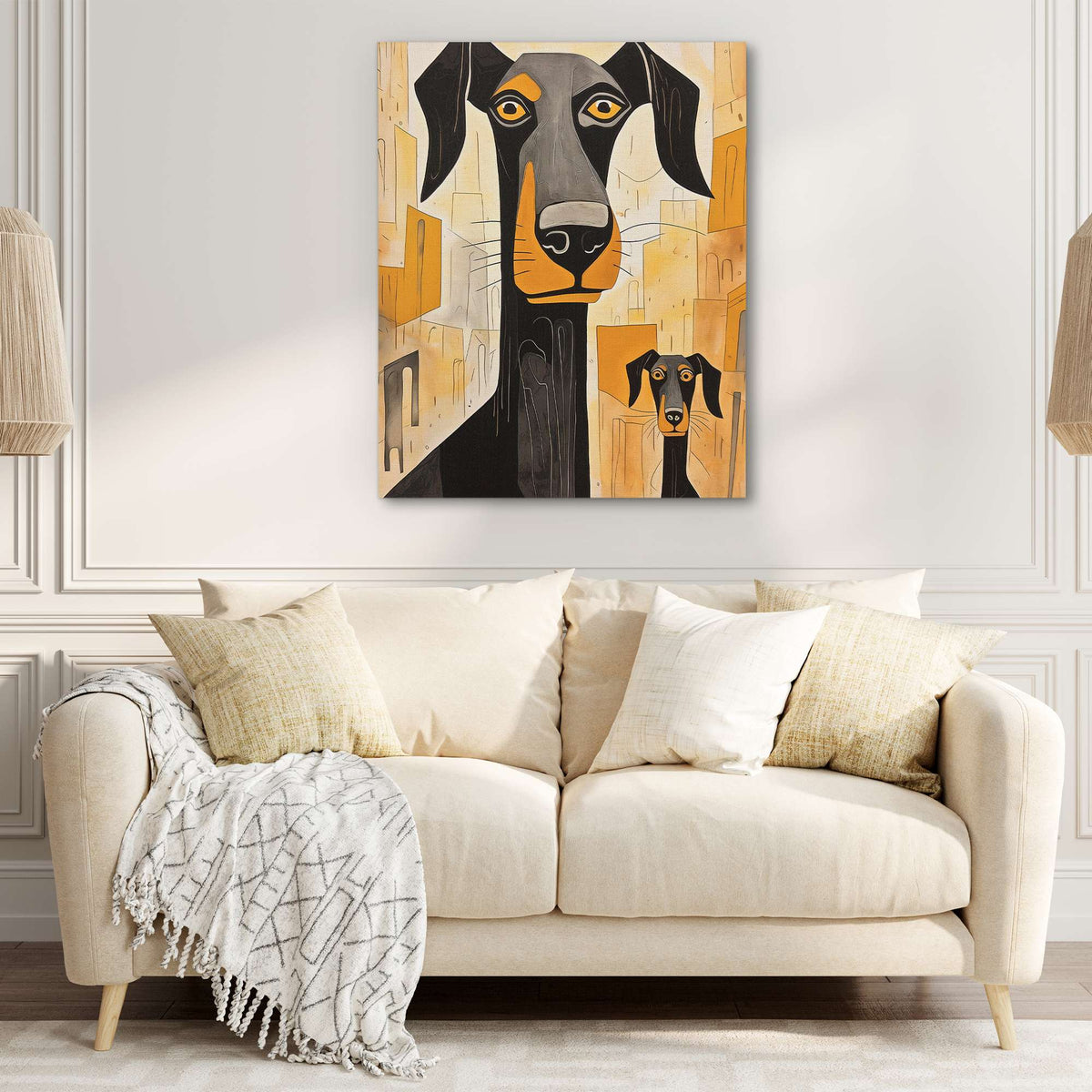Doberman&#39;s Love - Luxury Wall Art