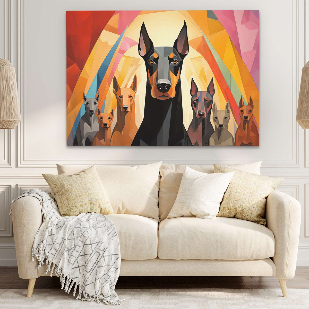 Doberman&#39;s On Duty - Luxury Wall Art