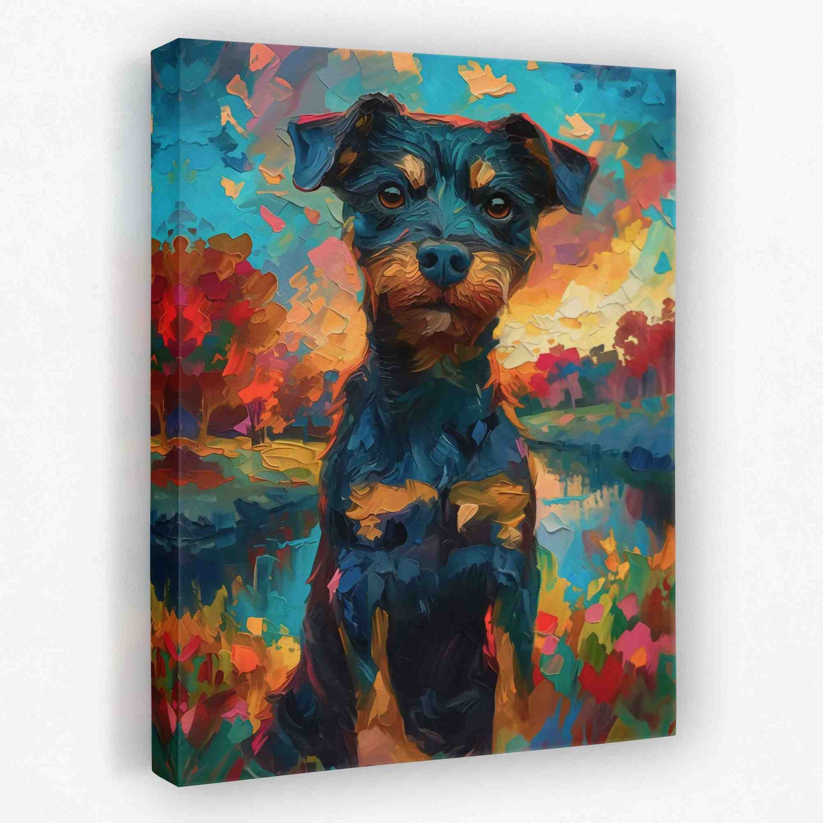 Dog in the Park - Animals Canvas Wall Art