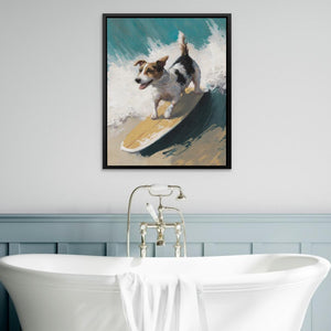 Dog On A Wave - Luxury Wall Art