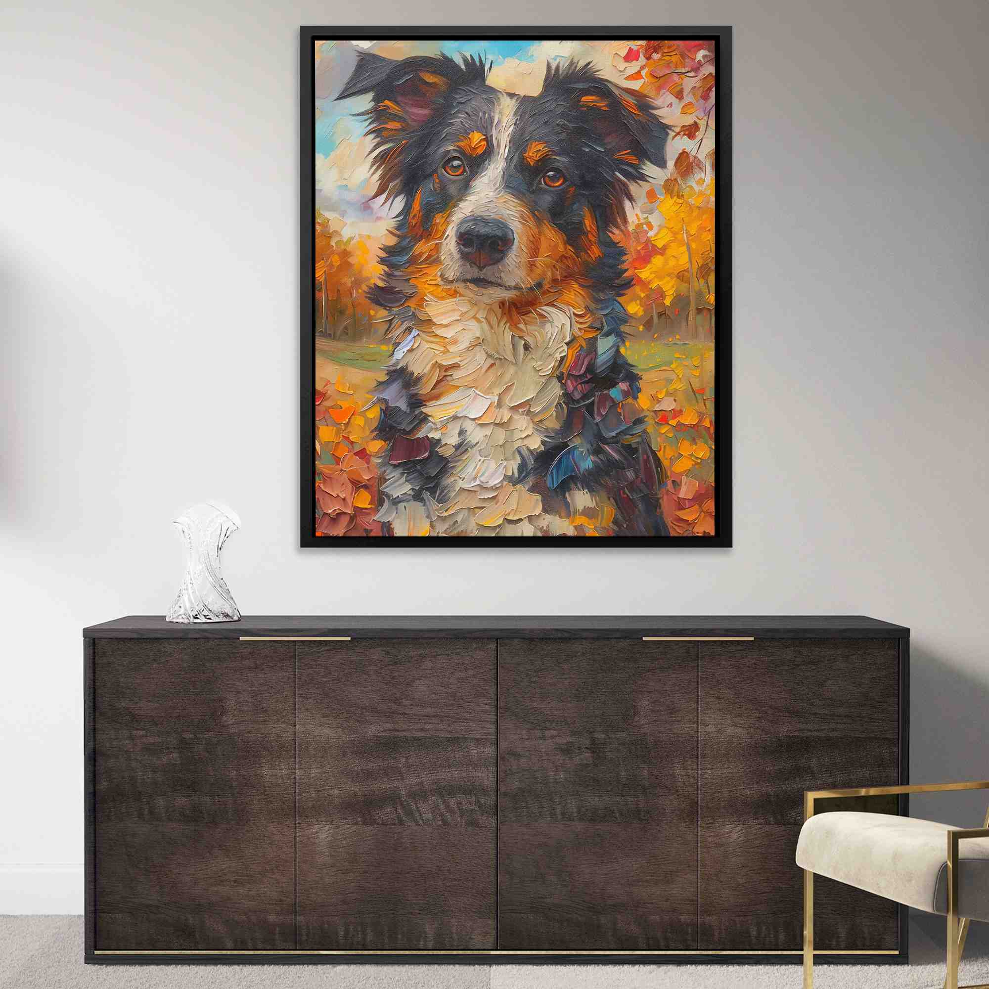 Dog Park in Fall - Luxury Wall Art