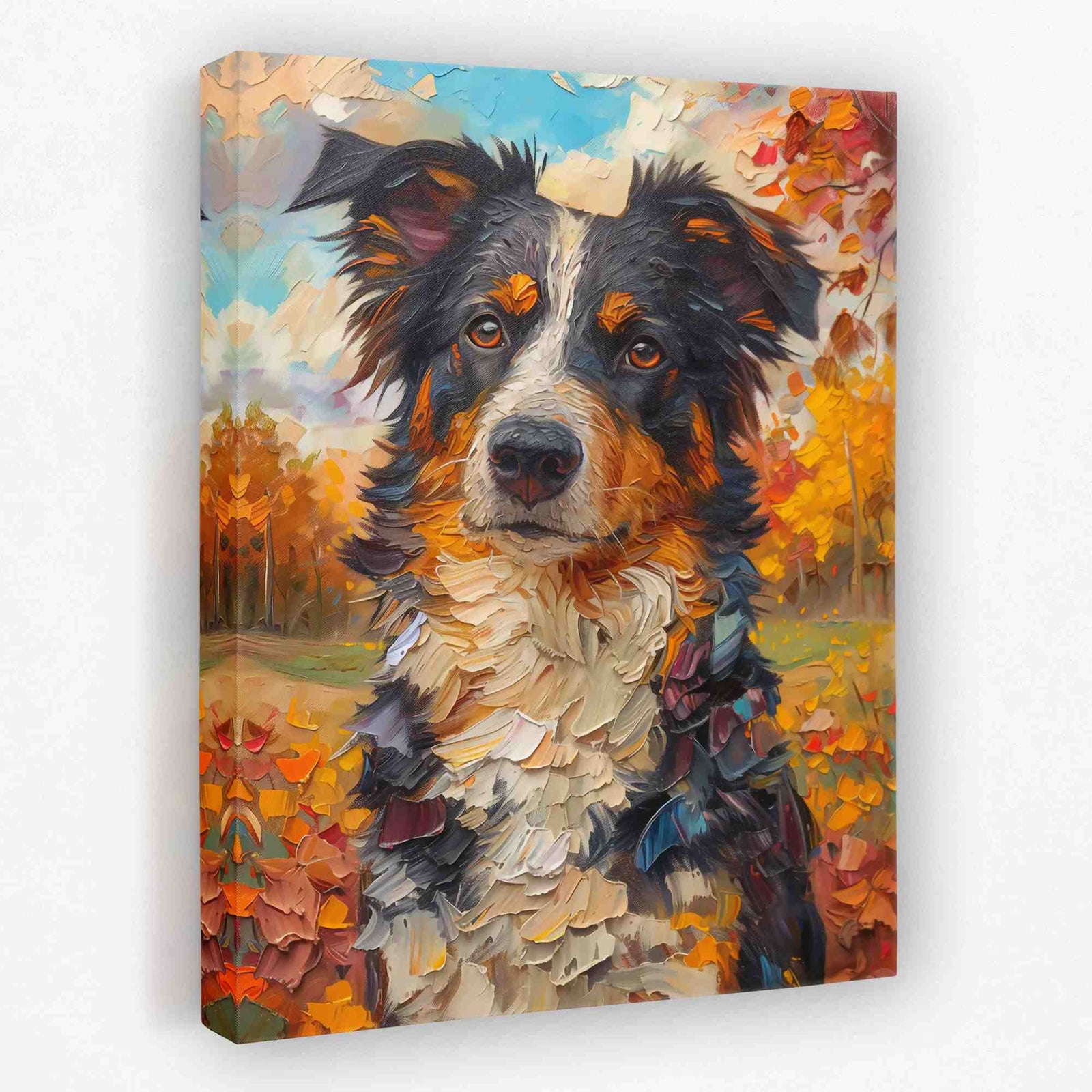 Dog Park in Fall - Animals Canvas Wall Art