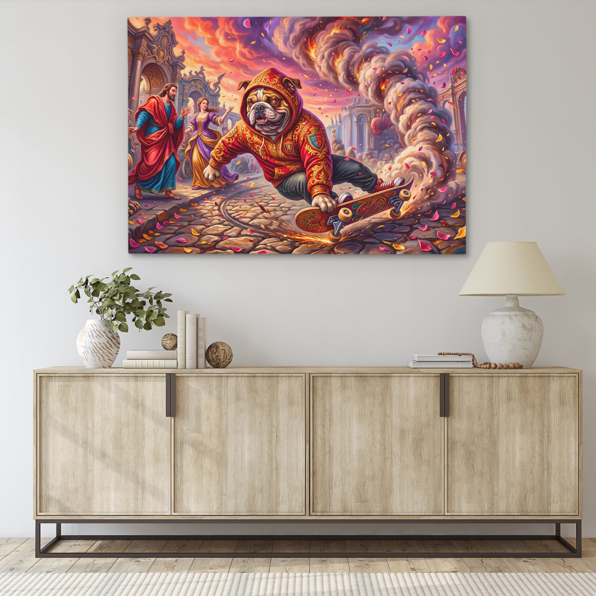 Dog Skateboard Renaissance — Dog Skateboard Renaissance Living Room Desk 92