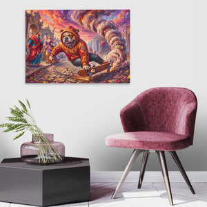 Dog Skateboard Renaissance — Dog Skateboard Renaissance New   Land Purple Chair 140