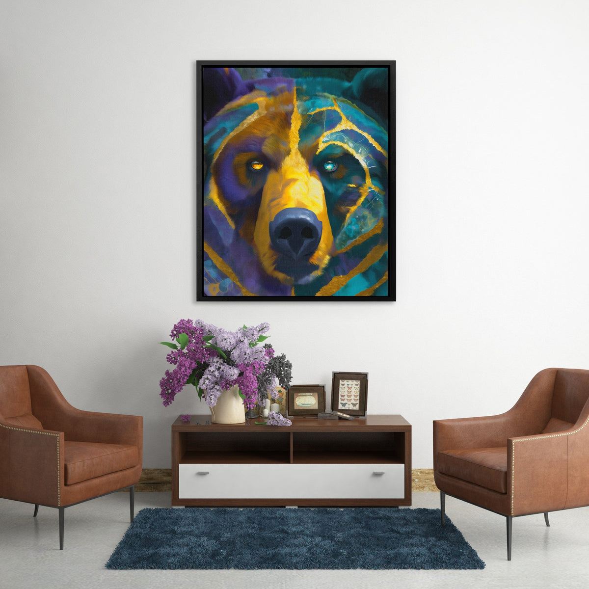 Dog's Teal Dreams - Luxury Wall Art