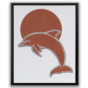 Dolphin and Sun Circle - Luxury Wall Art