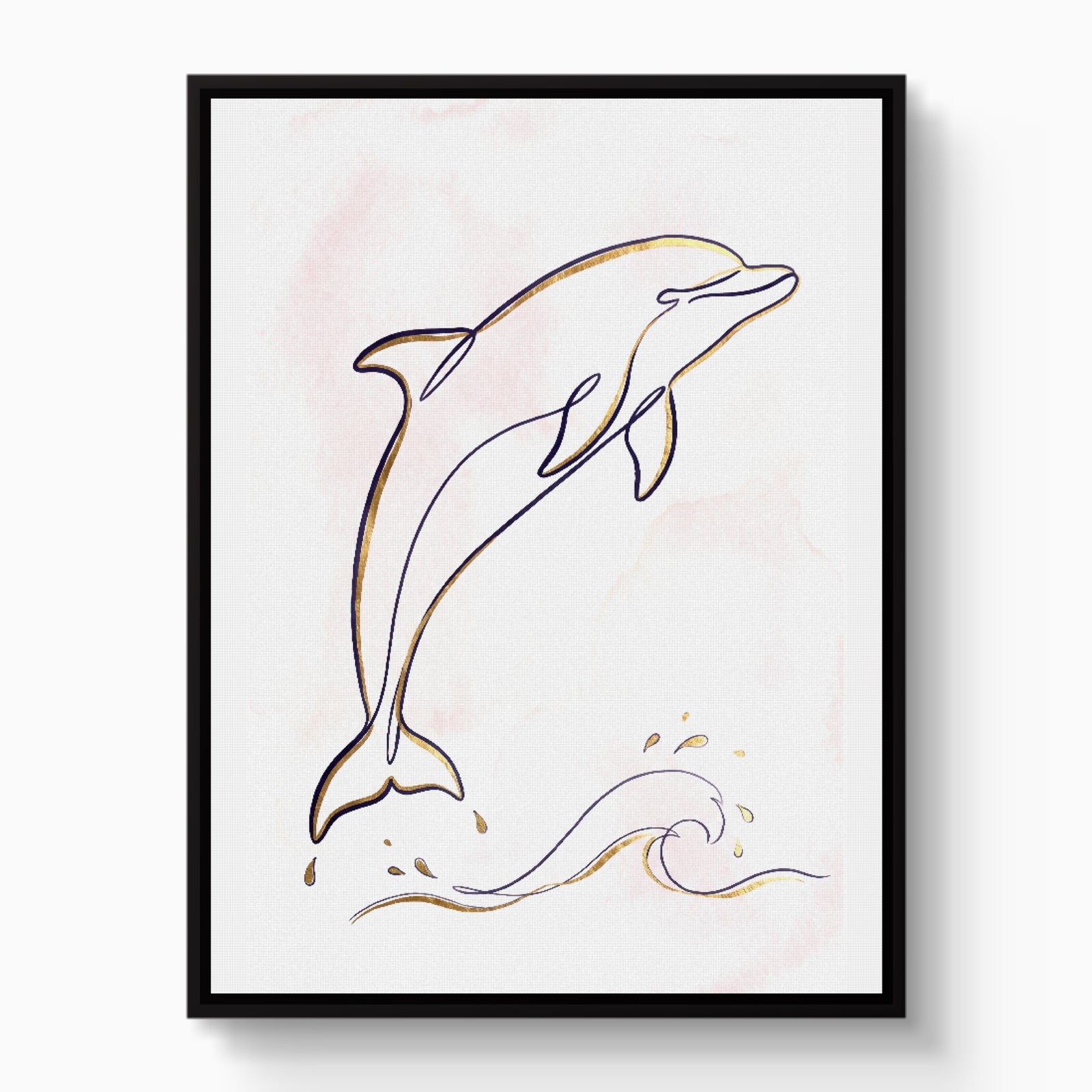 Dolphin Arc — dolphin arc white studio framed black
