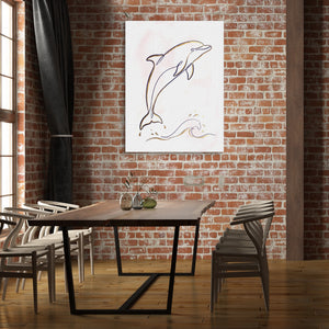 Dolphin Arc — dolphin arc sq brick office building 1port flush print
