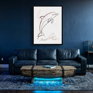 Dolphin Arc — dolphin arc sq underwater den 1port framed black