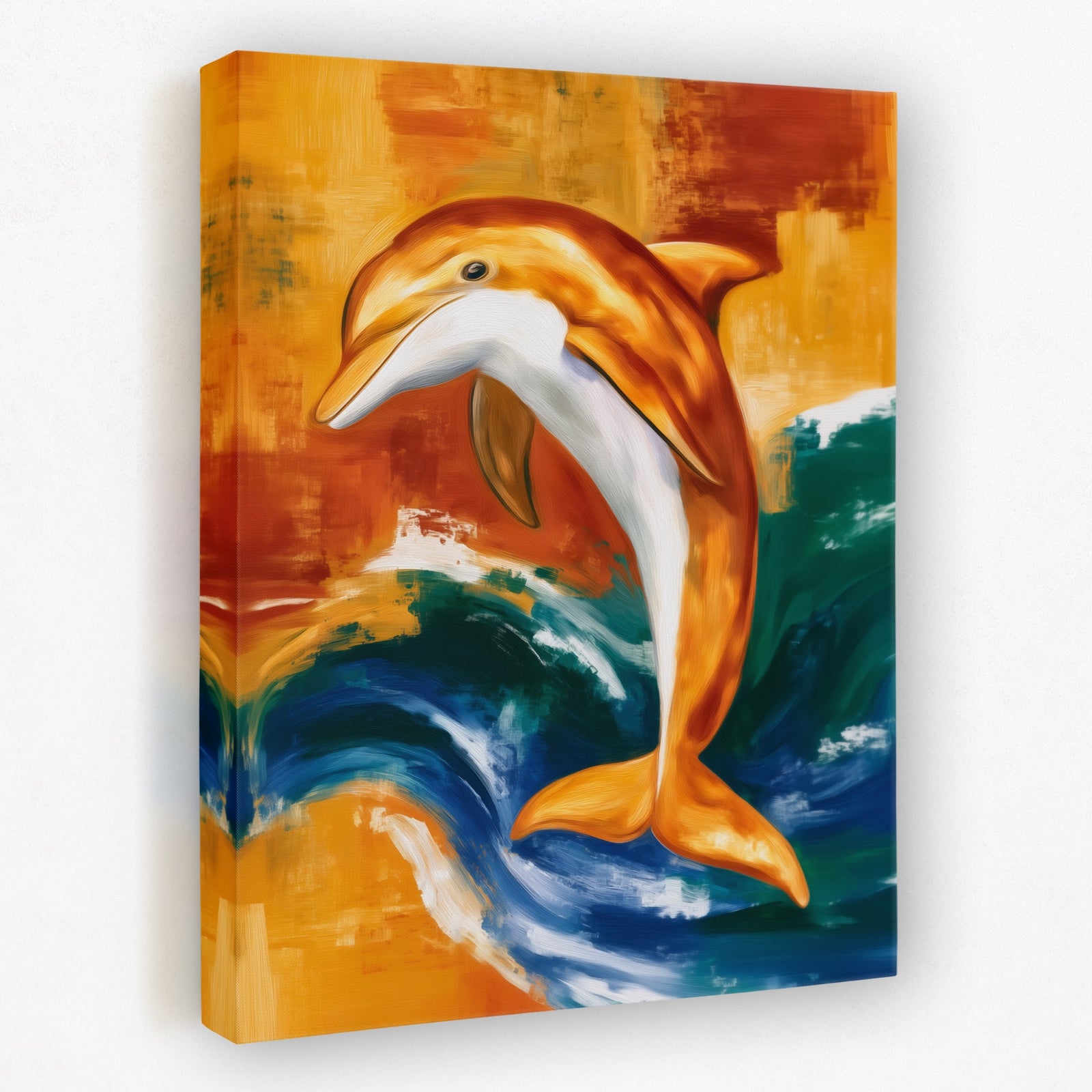 Dolphin Arching Leap — Dolphin Arching Leap Portrait   Side View   Mirror 288