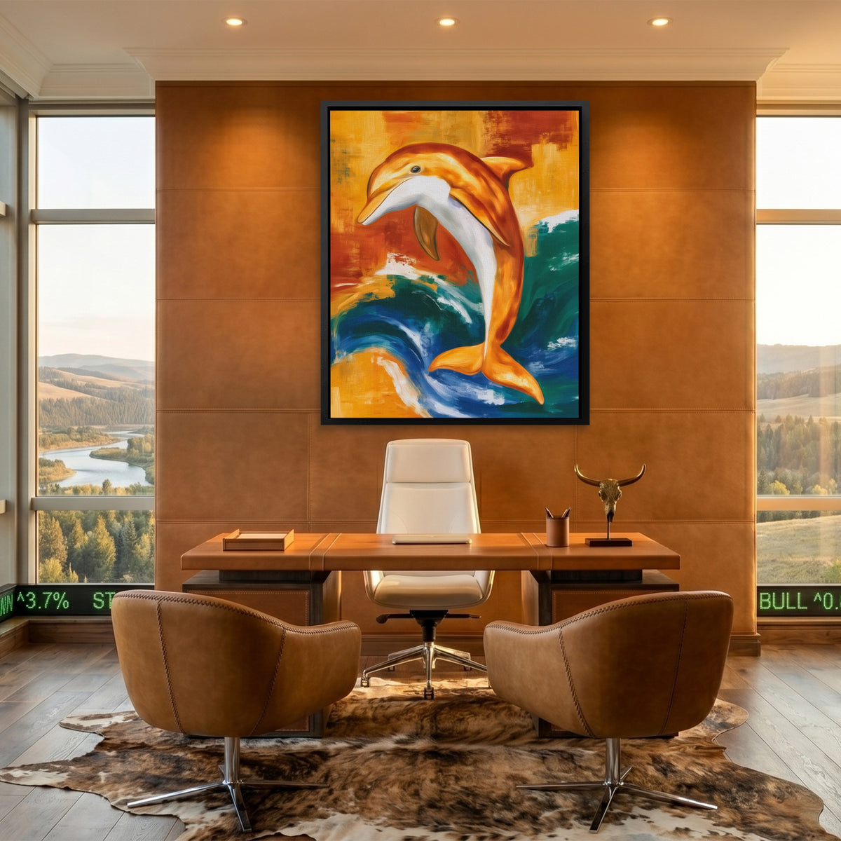 Dolphin Arching Leap — Dolphin Arching Leap Bullish Ranch Port 96