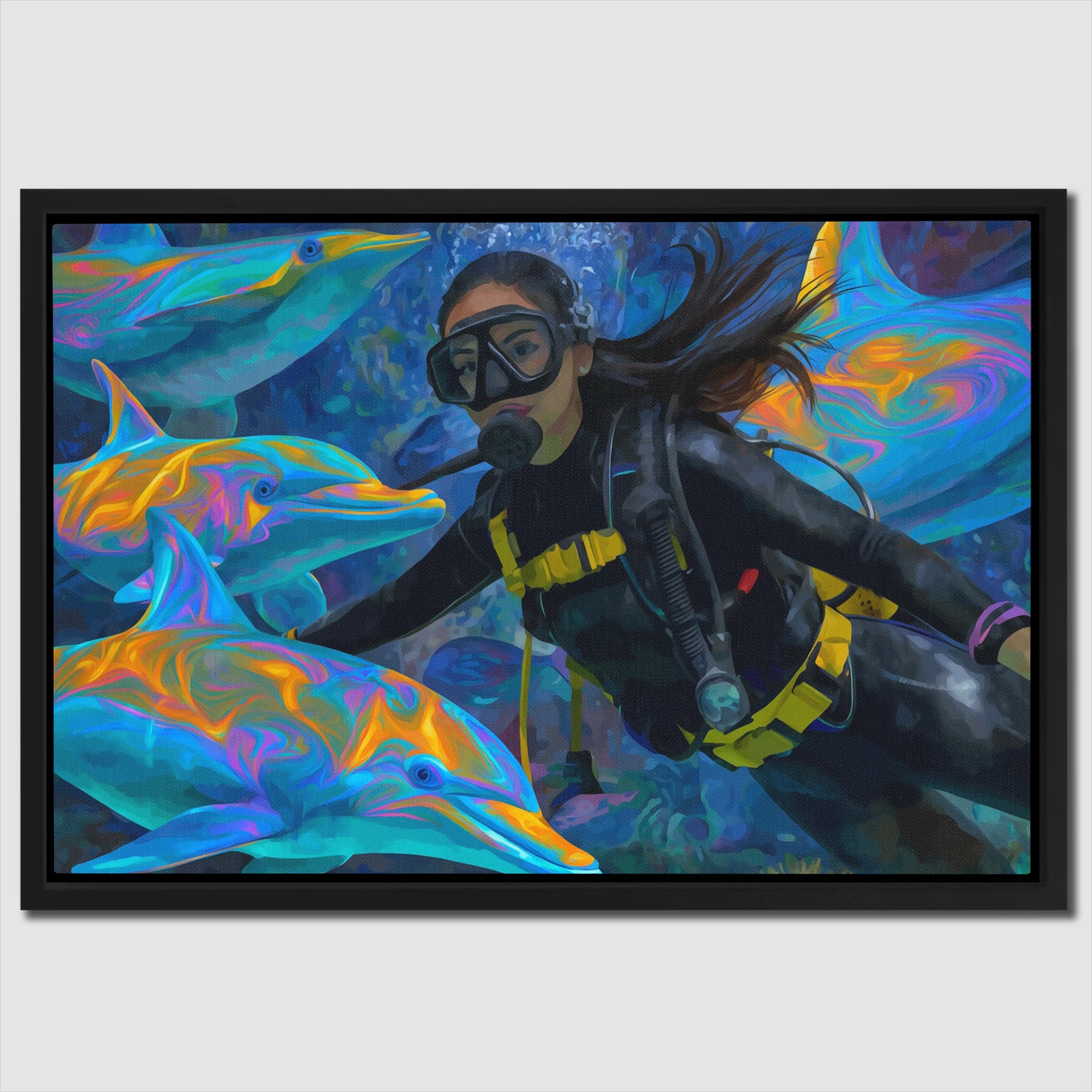 Dolphin Dive - Luxury Wall Art