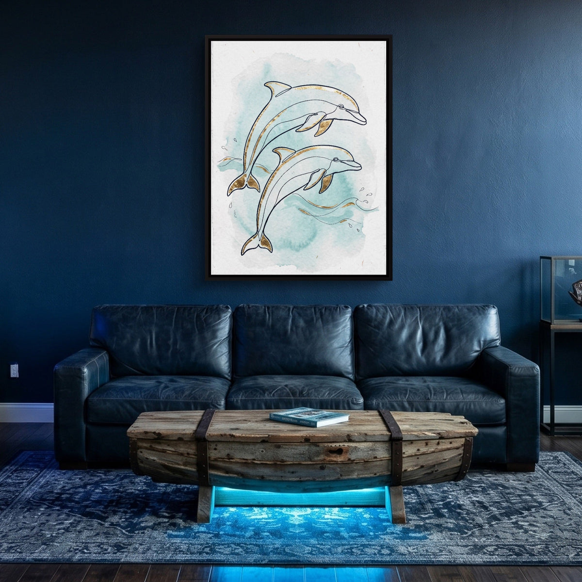 Dolphin Duo Ascent - Luxury Wall Art