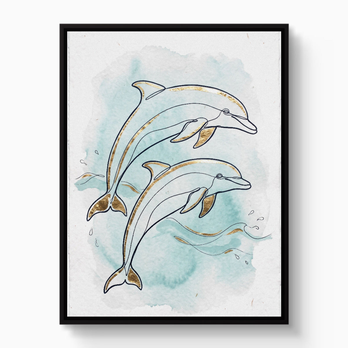 Dolphin Duo Ascent - Luxury Wall Art