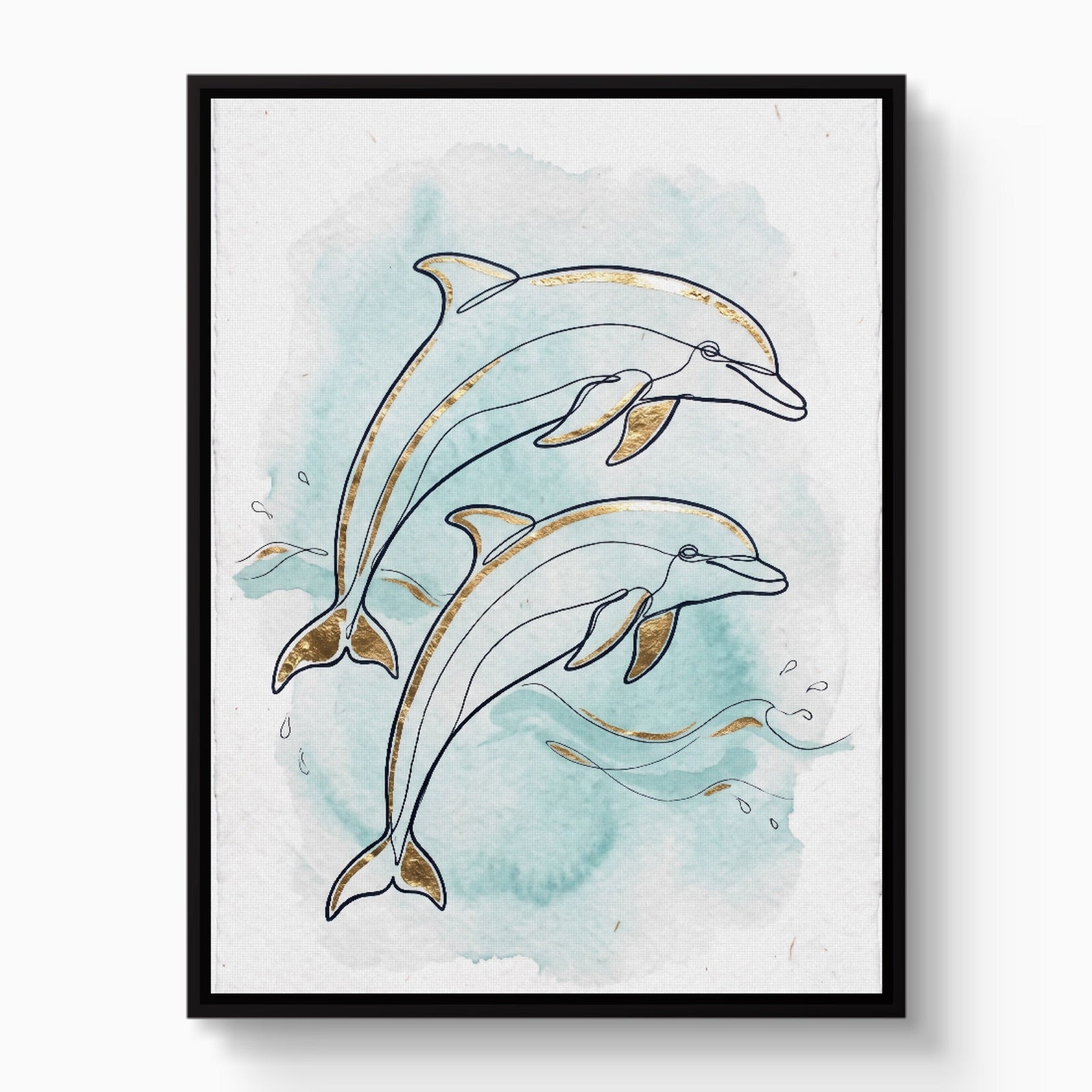 Dolphin Duo Ascent - Luxury Wall Art
