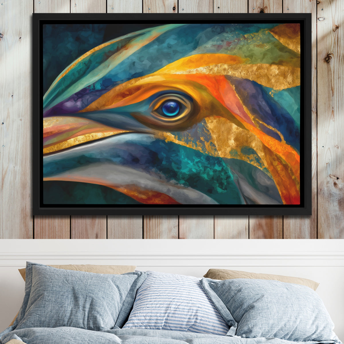 Dolphin Prismatic Fragment — Dolphin Prismatic Fragment Bed 2 Wood Panel 16