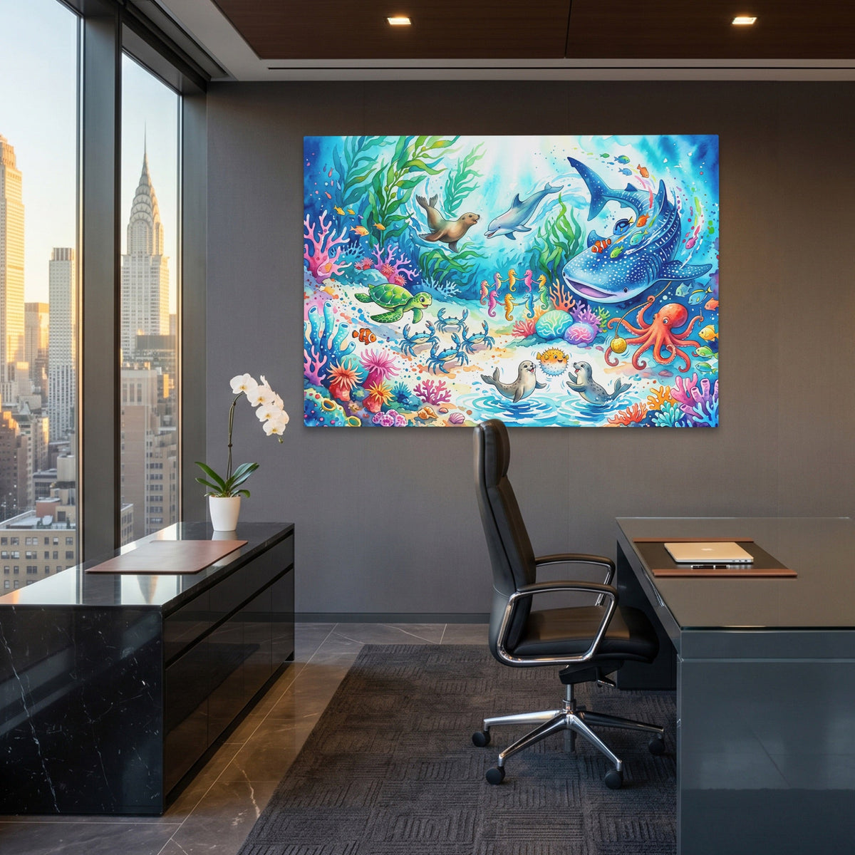 Dolphin Reef Paradise - Luxury Wall Art
