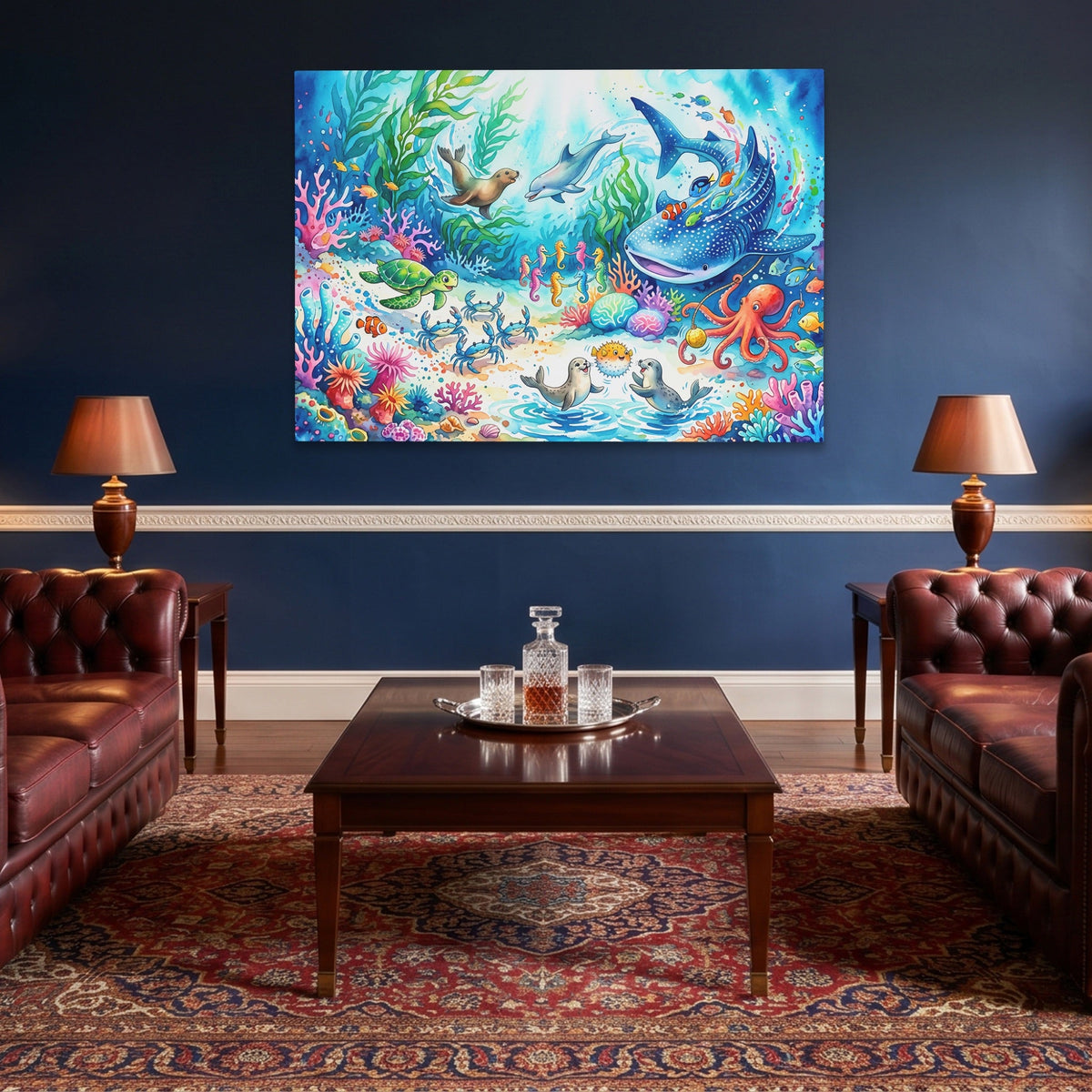 Dolphin Reef Paradise - Luxury Wall Art