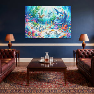 Dolphin Reef Paradise - Luxury Wall Art