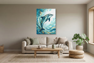 Dolphin's Aqua Flow — dolphin's aqua flow living room interior view 2 1port flush print
