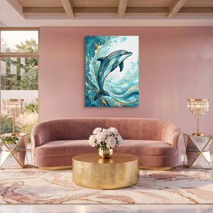 Dolphin's Aqua Flow — dolphin's aqua flow sq pink pleasure 1port flush print