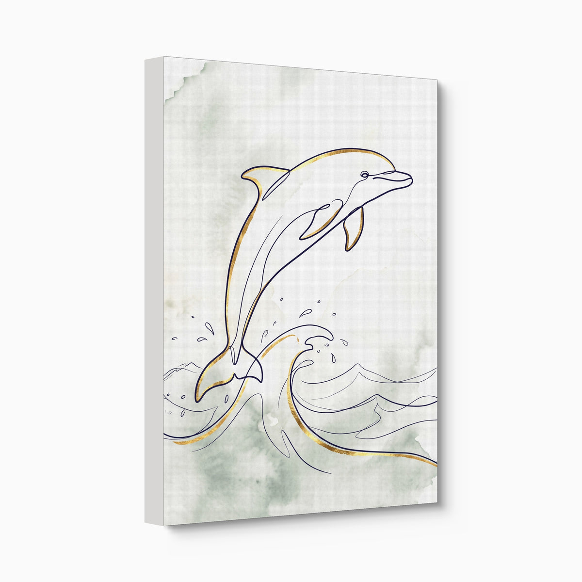 Dolphin's Ascent — dolphin's ascent angled flush print