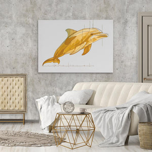 Dolphin Sound Waves - Luxury Wall Art