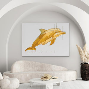 Dolphin Sound Waves - Luxury Wall Art