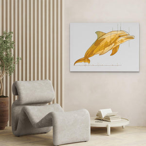 Dolphin Sound Waves - Luxury Wall Art