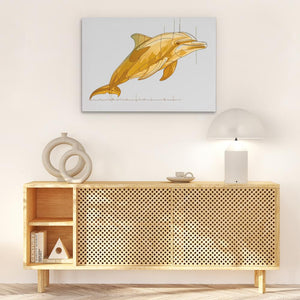 Dolphin Sound Waves - Luxury Wall Art