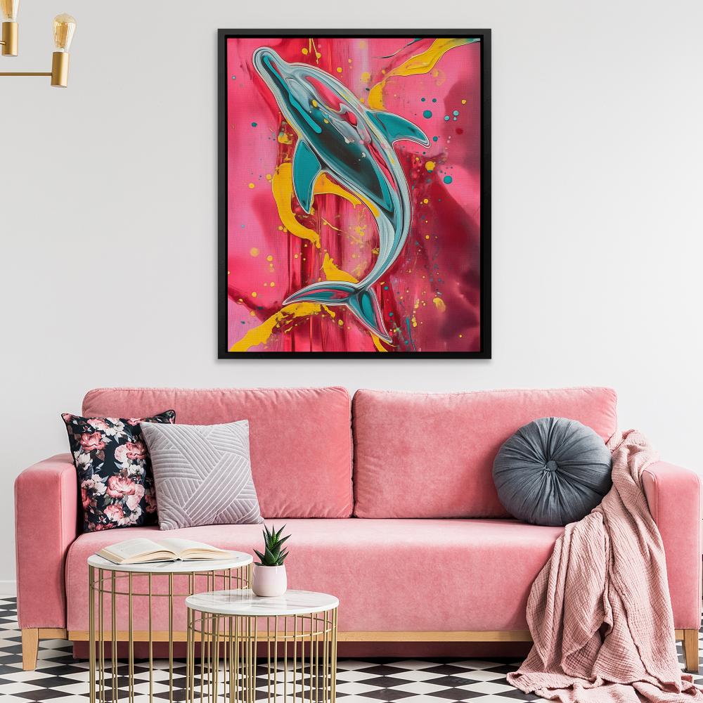 Dolphin Splash - Luxury Wall Art