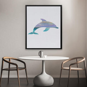 Dolphin with Sunset Tones - Luxury Wall Art