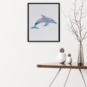 Dolphin with Sunset Tones - Luxury Wall Art