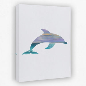 Dolphin with Sunset Tones - Luxury Wall Art