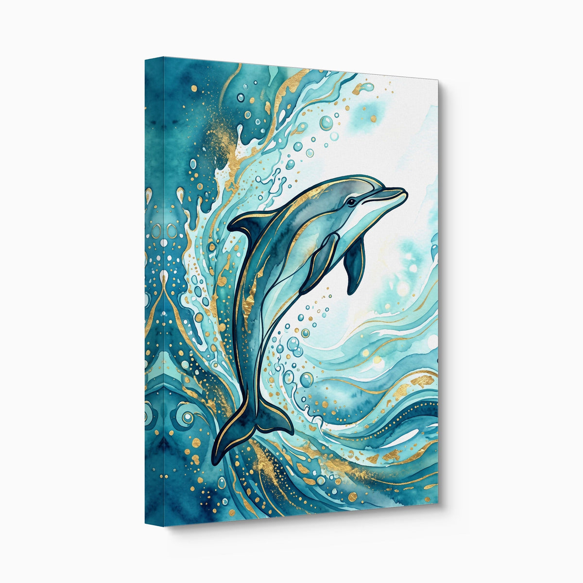 Dolphin's Aqua Flow - Luxury Wall Art