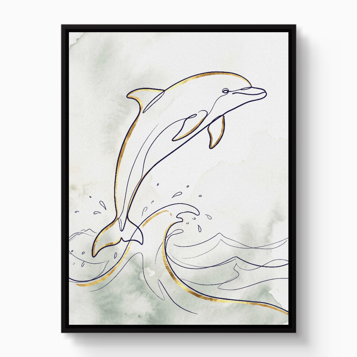 Dolphin's Ascent - Luxury Wall Art