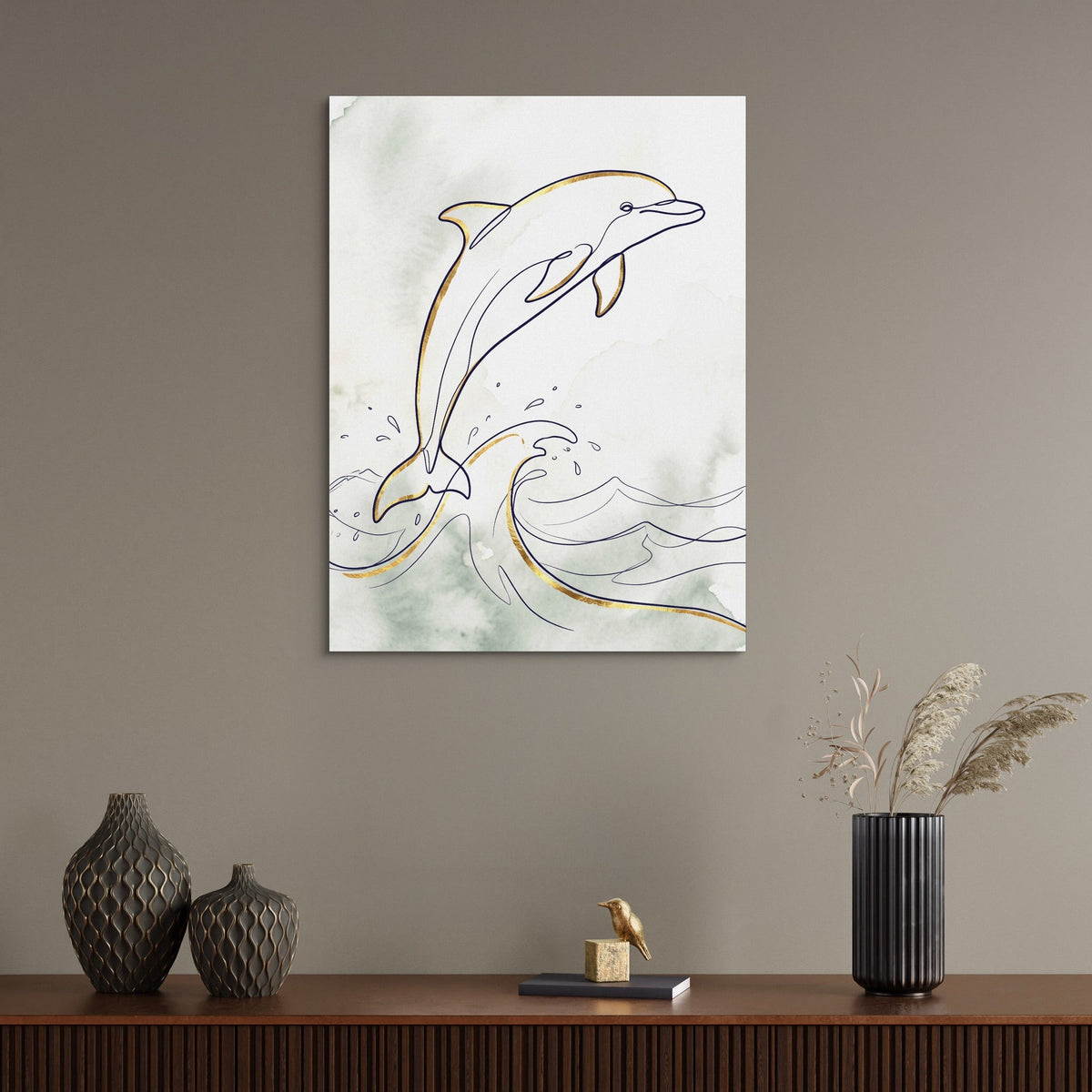 Dolphin's Ascent - Luxury Wall Art