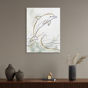 Dolphin's Ascent - Luxury Wall Art