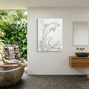 Dolphin's Ascent - Luxury Wall Art