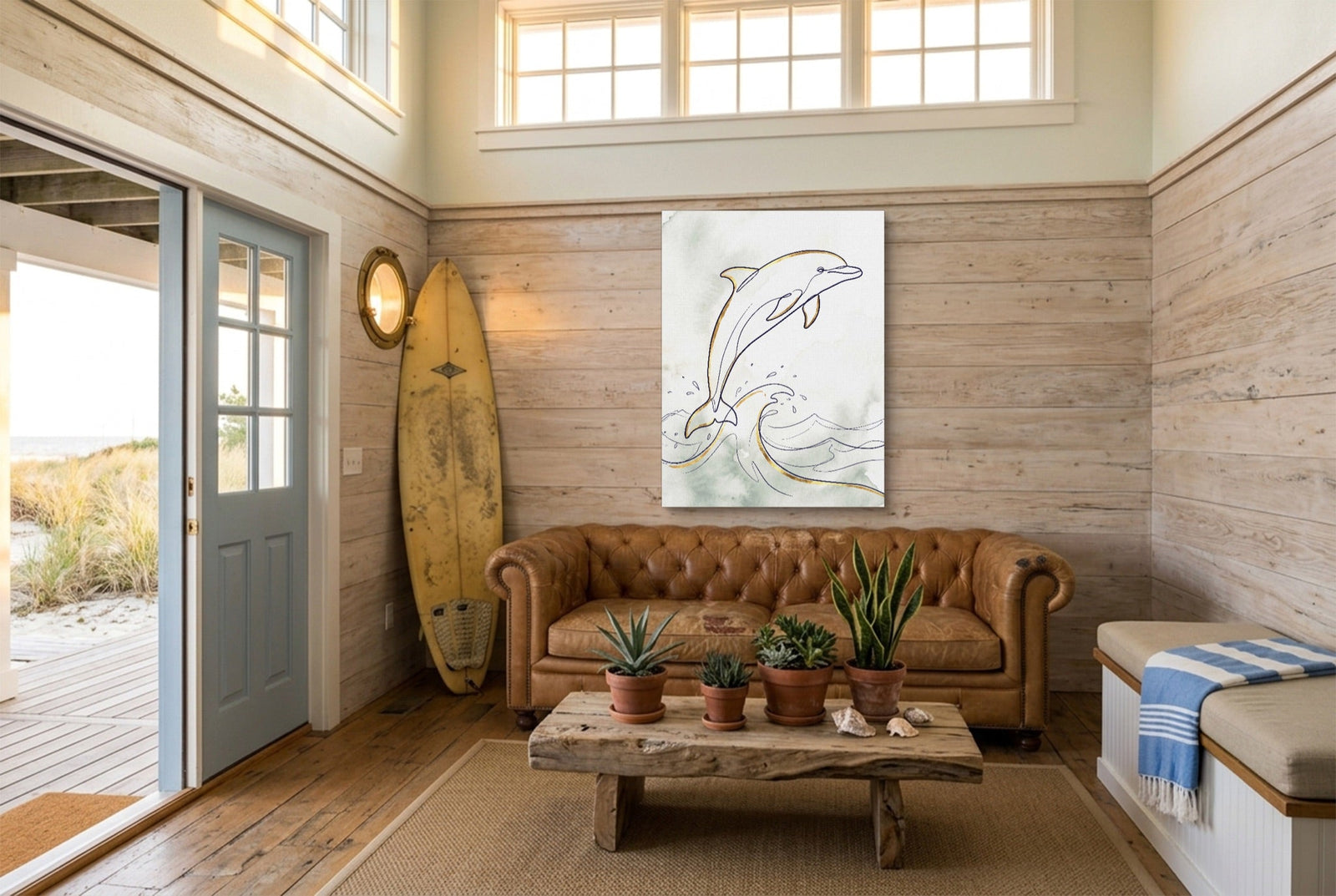 Dolphin's Ascent - Luxury Wall Art