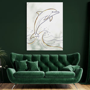 Dolphin's Ascent - Luxury Wall Art