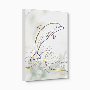 Dolphin's Ascent - Luxury Wall Art