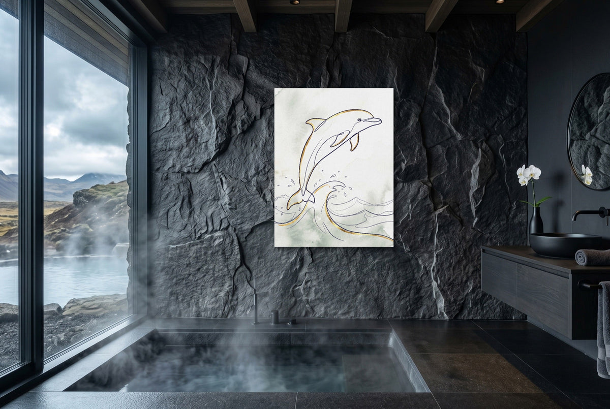 Dolphin's Ascent - Luxury Wall Art