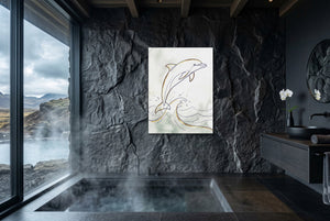 Dolphin's Ascent - Luxury Wall Art
